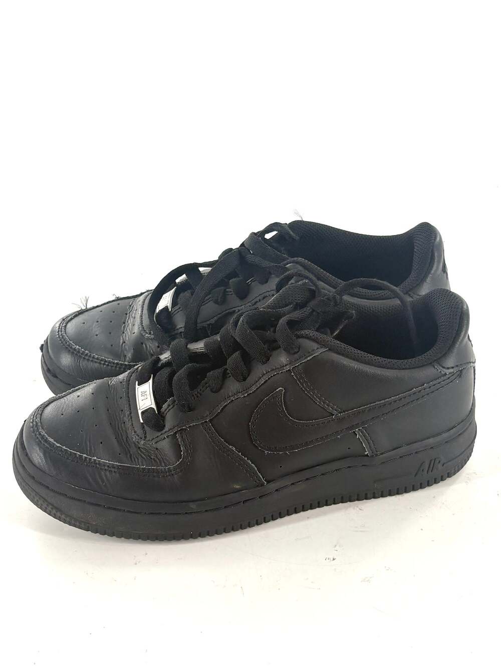 Nike Air Force 1 Sneakers Triple Black 5.5 Kids Boys Leather Shoes Womens 7